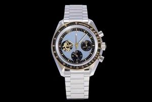 42mm mechaniczny chronograf edycja limitowana zegarek męski zegarek na rękę bransoletka ręczny nakręcany ręcznie ruch Chrono najlepsza jakość wodoodporna