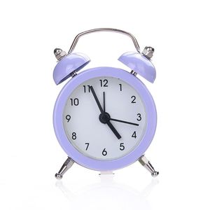 Outros relógios acessórios simples despertle clock quarto pesado dorminhoco moderno mudo de cor sólida de cor sólida metal de aço inoxidável #10