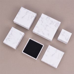 Высококачественные роскошные мраморный ювелирные изделия бумаги упаковочные кольца подвески коробки картона подарочная коробка оптом