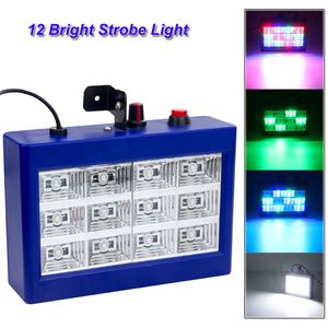 12pcs Led Colorful Flash Disco Strobe light LED Effects RGB Sound Control Stage lights Dj stroboscope For Xmas Wedding Show