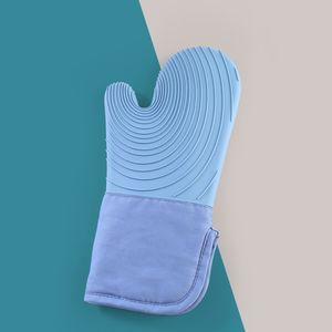 Baking Pastry Oven Mitts Silicone and Cotton Heat Proof Microwave Gloves Household Kitchen Insulation Glove