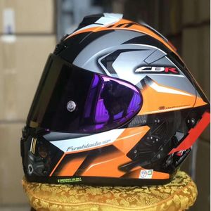 Full Face Motorcycle Hjälm X14 Hond A CBR Orange Färg Hjälm Ridning Motocross Racing Motobike