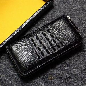 Wholesale thailand leather resale online - Crocodile Leather Thailand Imported Wallet Honourable Luxury Clutch Handbag for Real Man Big Brand Designer Boutique