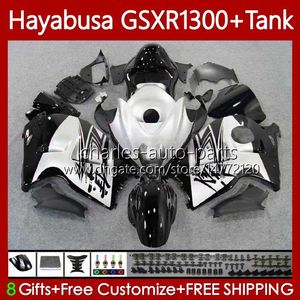 Carrozzeria nera argento per SUZUKI Hayabusa GSXR 1300 CC GSX-R1300 GSXR-1300 96-07 74No.12 1300CC GSXR1300 96 97 98 99 00 01 GSX R1300 2002 2003 2004 2005 2006 2007 Carenatura