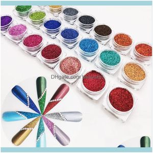 Nail Salon Salute Bellezza Nail Glitter 21 Pz / set Polvere laser olografica Art Aessories Decorazioni per manicure con polvere fine scintillante colorata