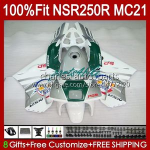 Iniezione OEM per HONDA NSR250 NSR 250 R MC21 PGM3 NSR250R 90 91 92 93 103HC.25 NSR 250R NSR250RR 1990 1991 1992 1993 Carene verde argenteo