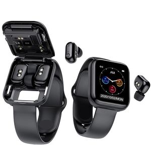 Newest 2 in 1 Smart watch with Earbuds Wireless TWS Earphone X5 Headphone Heart Rate Monitor Full Touch Screen Music Fitness Smartwatch