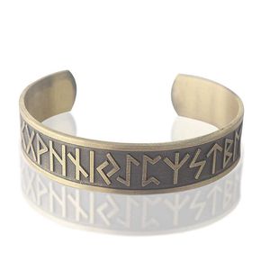 Norse Viking 24 Amulet Runes Bransoletka Terapia magnetyczna Bransoletki Bransoletki dla mężczyzn Kobiety Biżuteria Q0719