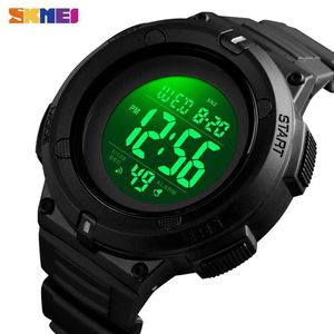 SKMEI Mens Sport Klockor 2 Time Chrono Digital Armbandsur Män Shock Vattentät Elektronisk Timme Man Klocka Reloj Hombre 1527 Q0524