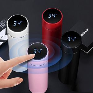 Intelligent temperature measurement thermos cup water bottle LED touch display outdoor sports office business gifts