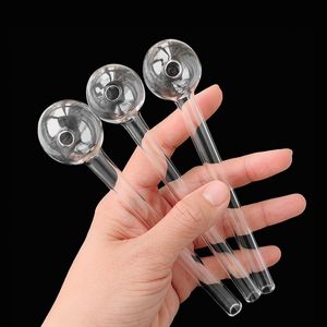 5.9 Inch Length 3cm Big Ball Oil Burner Pipe Thick Pyrex large Transparent Glass Pipes for Smoking Bubbler Tube Dot Nail Burning Jumbo Accessories