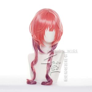 Anime Miss Kobayashi's Dragon Maid Iruru Cosplay Wig Pink purple Gradient Hair Heat-resistant Fiber Hair+Wig Cap Halloween Party Y0913