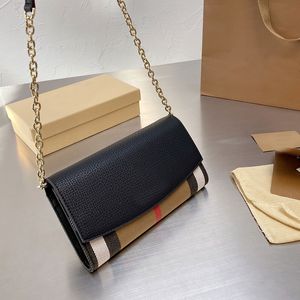Classic Chain Bag Messenger Bags Women Crossbody Purse Fashion Tartan Plaid Grain Leather Hasp Letter High Quality Lady Shoulder Wallets