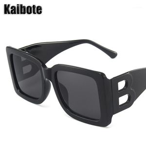 Kaibote S-97076-M Fashion Street B Word Sunglasses Large Frame Square High Quality Sun Eyeglasses For Men Outdoor Eyewear Unisex