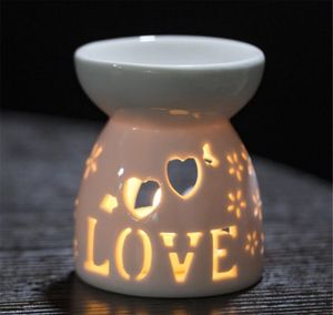New Garden Ceramic Oil Burners Wax Melt Holders Aromatherapy Essential Aroma Lamp Diffuser Candle Tealight Holder Home Bedroom Decor PH1