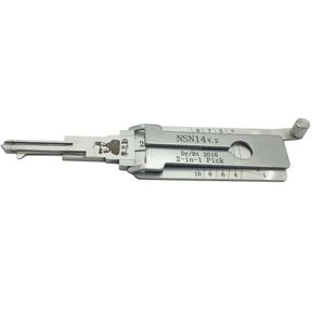 Locksmith Tool LISHI NSN14 Dr/Bt 2 In 1 Car Door Lock Pick Decoder Unlocking Tools for Nissan Subaru