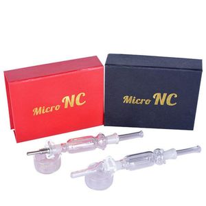 Boot Micro 10mm NC Nector Collector Kits Raucherzubehör mit Domeless Edelstahl-Glasspitzen Wasserpfeifen Bongs Bohrinsel Dab Rigs Verdampfer
