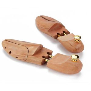 1Pair sapato sapatos sapatos de madeira árvore em forma de rack de madeira apartamentos ajustáveis ​​bombas botas expander árvores multi tamanho de armazenamento de casa Q0901