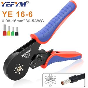 YE 16-6 0.08-16mm 30-5AWG Tubular terminal crimping tools mini pliers Crimping of large size terminals electrical clamps set 211110