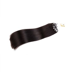 Genius quality Natural color micro ring human remy hair extensions 1Gram strand & 150strands lot free express