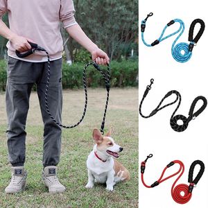 High Reflective Heavy Duty Dog Leash 1.8M Durable Nylon Rope Pet Leashes for Medium Large Dogs