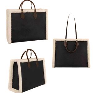 Зимние плюшевые 0nthego Ladies Tote Magbags Сумки для покупок