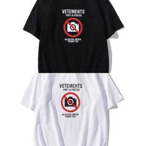 New VETEMENTS Prohibit No Photography T Shirt Men Women High Quality Cotton T-shirt Vetements Casual High Street Washed T-shirts X0726