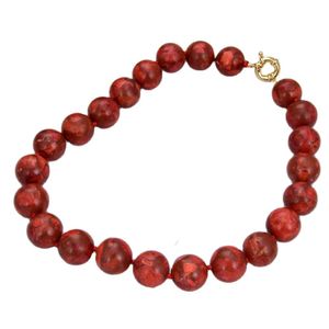 Collier De Perles De Corail 18k achat en gros de Guaguai bijoux mm collier corail rouge à la main pour femmes véritables gemmes pierre dame bijoux de mode