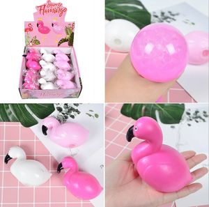 Flamingo Anti Stress Grape Ball Rolig Gadget Vent Dekompression Leksaker Stres Autism Mood Relief Hand Wrist Squeeze Kid Toy 3 Färger