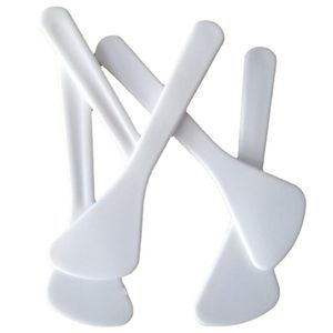 White Plastic Cosmetic Mask Mixing Spoon Spatulas Packing Materials Facial Cream Shovels Mud Mask Scoops Skin Care Tools