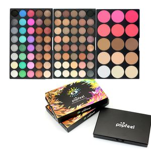 95 färger Matt Glitter Eyeshadow + Blush Foundation Makeup Eye Shadow Palette Kit EP95 #
