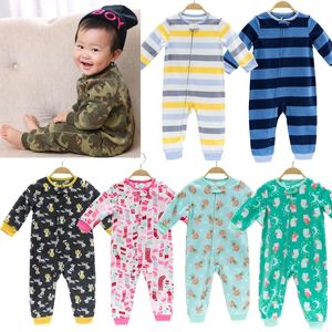 Baby clothing Infant girls clothes fleece bebes boys outwear warm zipper little girls overalls pajamas jumpsuit romper 210226