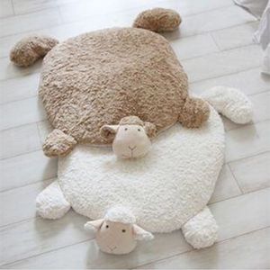 Ins super cute pecore tappeto creativo casa pet cartoon entry pad cuscino del divano piede caldo tappetino arredamento regalo per gli amici 210728