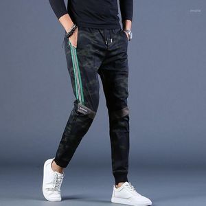 Autumn And Winter Men's Casual Pants Korean Version Of The Trend Wild Camouflage Overalls Plus Velvet Stretch Trousers