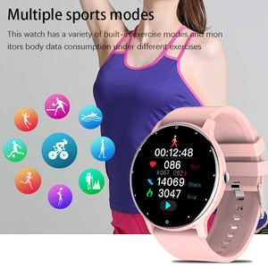 2021 mode smart klocka damer hjärtfrekvens blodtryck multifunktionell sport titta män kvinna vattentäta smartwatch kvinnor