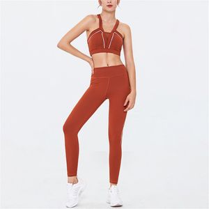 رياضة اللحن الرياضة الزي للمرأة مجموعات اليوغا رياضة الملابس سلس playsuit مجموعة أزياء رياضة مجموعة عالية الخصر الإناث