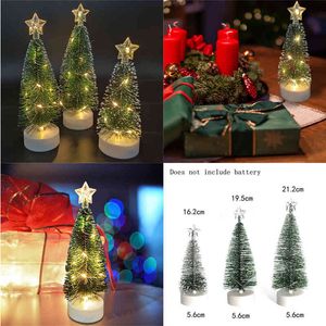 Ations para casa LED Luz Tabela de Natal Árvore de Natal Ano Novo 2022 Noel Decoração Navidad 2021
