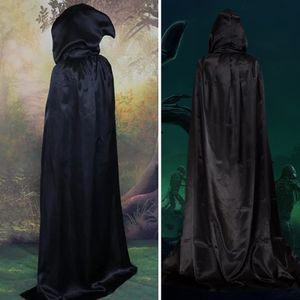 Halloween Decoration Costume Adult Death Cosplay Costumes Black Hooded Cloak Scary Witch Devil Role Play Party