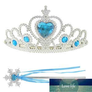 1Set Cosplay Cartoon Ice Romance Princess Crown Magic Wand Headwear Leksaker för tjejer Klänning Tillbehör Fabrikspris Expert Design Kvalitet Senaste stil Original