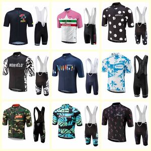 Morvelo team Ciclismo Maglia a maniche corte Pantaloncini con bretelle Set Uomo 100% poliestere Quick-Dry Bike Maglie Abbigliamento sportivo Roupa Ciclismo U80515