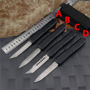 US Style UT85 UT88 Damascus Automatic Knife Aviation Aluminum Handle Outdoor Camping Defense Pocket Tool Exocet UT121 A16 BM 3400 C07 Survival Tactical Auto Knives