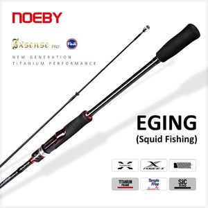 Barco Fishing Rods Noebby Exsense Pro Giragem Haste Ultra Light 2.59m 2.75m Ml Poder Carbono Fuji Titanium SIC para Eging Squid Sea