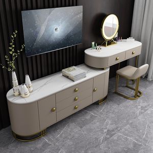 Wholesale italian lights for sale - Group buy Furniture Italian light luxury dresser TV cabinets integrated network red ins wind dressing table bedroom retractable storage cabinet