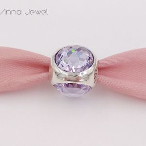 ciondoli per kit per la creazione di gioielli Cuori di lavanda pandora Braccialetti di cristallo in argento sterling 925 moglie ragazza donna braccialetto catena ciondolo collana regali di compleanno