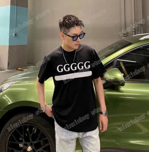 22SS Homens Mulheres Designers camisetas Cinto de Tee Imprimir Manga Curta Manga Do Homem Pescoço Paris Fashion Streetwear Preto Branco Xinxinbuy XS-L