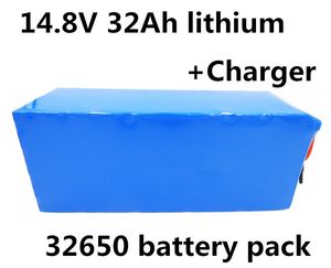 32650 14.8V 30AH 32AH LITIUM Batteripaket för Solar Street Light Backup Power Portable Equipment Electric Scooter+3A Charger