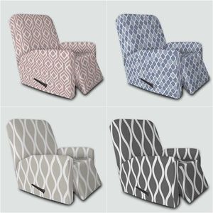 Geometryczny fotel Sofa Pokrywa Elastyczne opadające krzesło S Spandex Lounge Single Seat Slipcover Salon Room Kanap Architektura 211116