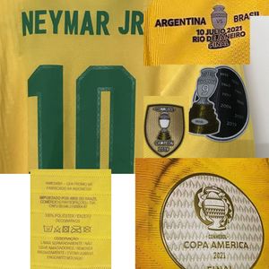 Sammlerstück 2021 Match Worn Player Issue Copa America Final Neymar Jr Firmino G.jesus Casemiro Marquinhos T.Silva Richarlison mit Spiel-Matchdetails