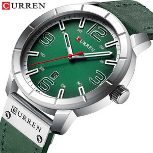 新しい2019クォーツの腕時計の男性は男性時計のためのカニートップブランドの高級革の腕時計のための腕時計relogio masculino男性Hodinky Q0524