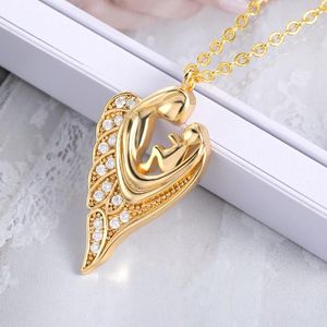 Pendant Necklaces Mom Baby Necklace For Women Wife Maternal Family Mother's Day Christmas Gift Stainless Steel Jewelry Collares Inoxidable